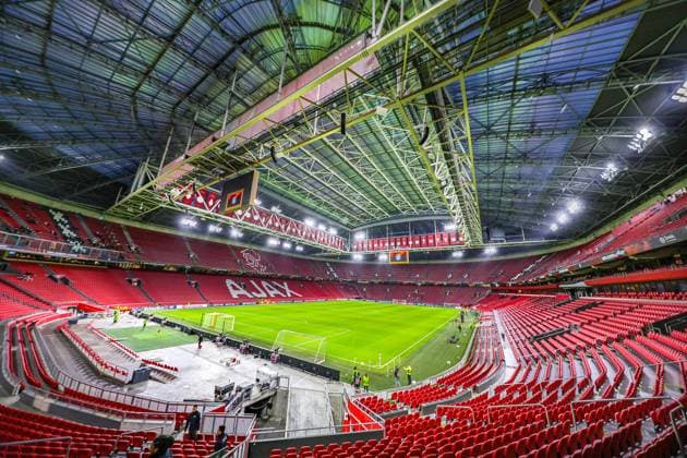 Sport Bilder des Tages Ajax v Brighton and Hove Albion Europa League 09 11 2023. General view inside the Johan Cruyff Arena during the Europa League match between Ajax and Brighton and Hove Albion at the Amsterdam Arena, Amsterdam, Netherlands on 9 November 2023. Editorial use only , Copyright: xNigelxKeenex PSI-18369-0001