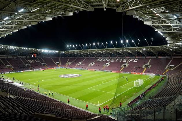 Geneva, Switzerland, November 9th 2023: General view of the stadium Stade de Geneve during the UEFA Europa League Group G football match between Servette and Sheriff at Stade de Geneve in Geneva, Switzerland. (Daniela Porcelli SPP) Copyright: xDanielaxPorcelli SPPx spp-en-DaPo-20231109-DP304877