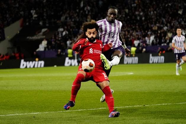 EDITORIAL USE ONLY No use with unauthorised audio, video, data, fixture lists, club league logos or live services. Online in-match use limited to 120 images, no video emulation. No use in betting, games or single club league player publications. Toulouse v Liverpool, UEFA Europa League, Group E, Football, Stadium TFC, Toulouse, France - 09 Nov 2023 EDITORIAL USE ONLY No use with unauthorised audio, video, data, fixture lists, club league logos or live services. Online in-match use limited to 120 images, no video emulation. No use in betting, games or single club league player publications. Copyright: xDavexWinter Shutterstockx 14188577bh