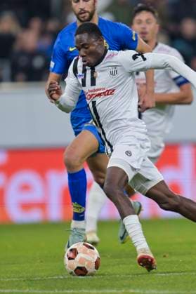 SOCCER - UEFA EL, LASK vs Saint-Gilloise LINZ,AUSTRIA,09.NOV.23 - SOCCER - UEFA Europa League, group stage, Linzer ASK vs Royale Union Saint-Gilloise. Image shows Moses Usor (LASK).  GEPAxpictures xChristianxMoser