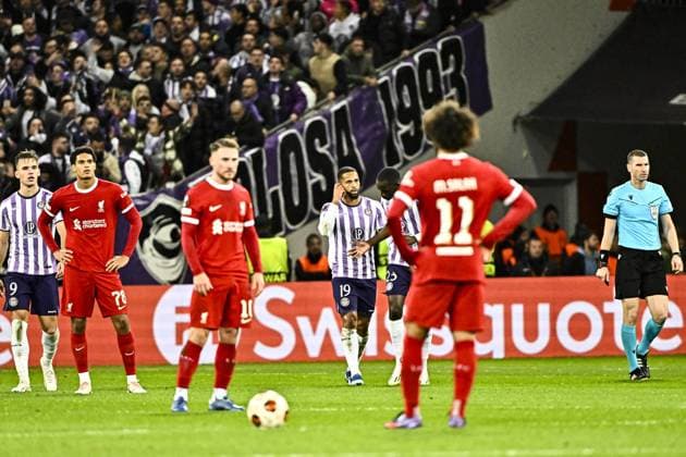 Joie but Franck Magri (tfc) FOOTBALL : Toulouse vs Liverpool - Match 4 Phase de Groupe de la Ligue Europa - Toulouse - 09-11-2023 ThierryBreton Panoramic 