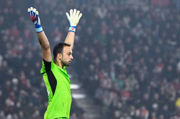 Attitude de Alberto Brignoli ( 91 Panathinaikos ) - FOOTBALL : Rennes vs Panathinaikos - Ligue Europa - 09 11 2023 FedericoPestellini Panoramic 