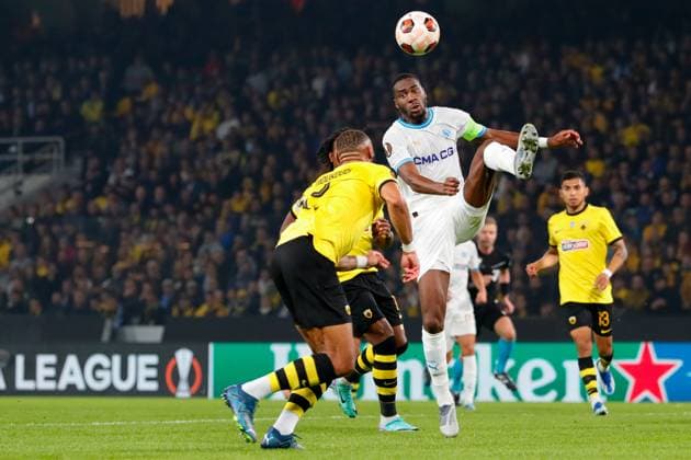 AEK Athens v Olympique de Marseille UEFA Europa League Chancel Mbemba of Olympique de Marseille during the UEFA Europa League Group B match at OPAP Arena, Athens Copyright: xYannisxHalasx FIL-19225-0046 UK Newspapers OUT