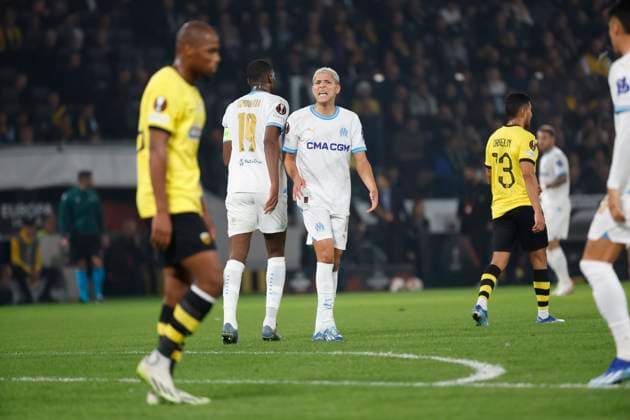 FOOTBALL europa ligue PHOTOPQR LA PROVENCE PENNANT Franck ; Athènes ; 09 11 2023 ; Football : UEFA Ligue Europa Match : AEK Athènes - Olympique de Marseille ( OM ) - AEK Athènes au stade OPAP Arena UEFA Europa League Group B football match between AEK Athens and Olympique Marseille at the Agia Sophia Stadium in Athens on November 9, 2023.