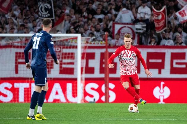 Philipp Lienhart (SC Freiburg, 03) am Ball, GER, SC Freiburg vs FK TSC Backa Topola, Fussball UEFA Europa League, Gruppe A, 4. Spieltag, Saison 2023 2024, 09.11.2023 GER, SC Freiburg vs FK TSC Backa Topola, Fussball UEFA Europa League, Gruppe A, 4. Spieltag, Saison 2023 2024, 09.11.2023 Freiburg Copyright: xEibner-Pressefoto Memmlerx EP_MMR