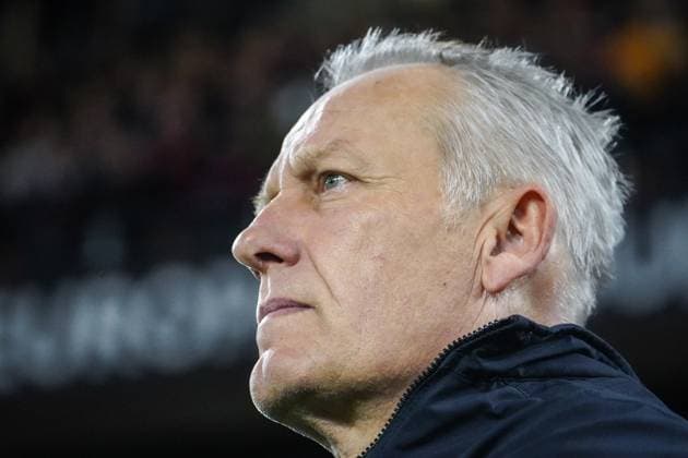 SC Freiburg - TSC Backa Topola Fußball: UEFA Europa League 2023 2024, SC Freiburg - TSC Backa Topola, 4. Spieltag, Europa-Park Stadion: Freiburgs Trainer Christian Streich