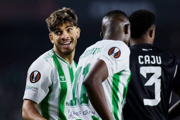 November 9, 2023: Ez Abde of Real Betis looks on during the UEFA Europa League, Group C, match between Real Betis and Aris Limassol at Benito Villamarin stadium on November 9, 2023 in Sevilla, Spain. - ZUMAa181 20231109_zaa_a181_025 Copyright: xJoaquinxCorcherox