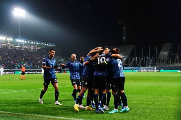 Foto Spada LaPresse 09 Novembre 2023 - Bergamo , Italia - calcio - Atalanta vs Sturm Graz - Europa League 2023 2024 - Stadio Gewiss. Nella foto: Berat Djimsiti (Atalanta BC); esultanza dopo 1-0 November 09 , 2023 Bergamo , Italy - sport, calcio - Atalanta vs Sturm Graz - Europa League 2023 2024 - Gewiss Stadium . In the pic: Berat Djimsiti (Atalanta BC); celebrates after scoring 1-0  Copyright: xSpada LaPressex