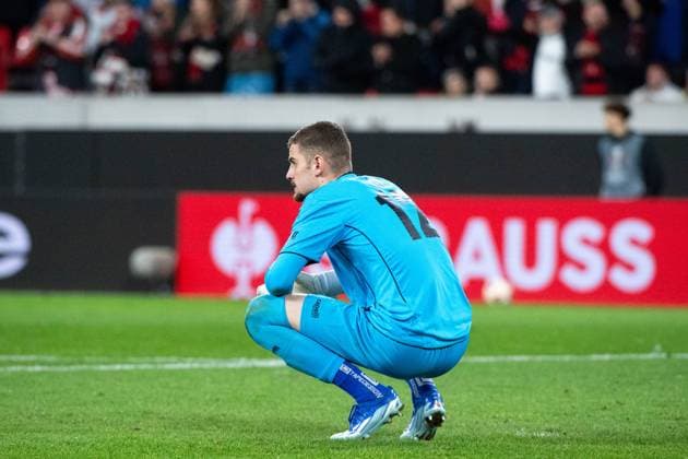 Veljko Ilic (FK TSC Backa Topola, 12) ist enttauescht ueber die Niederlage, GER, SC Freiburg vs FK TSC Backa Topola, Fussball UEFA Europa League, Gruppe A, 4. Spieltag, Saison 2023 2024, 09.11.2023 GER, SC Freiburg vs FK TSC Backa Topola, Fussball UEFA Europa League, Gruppe A, 4. Spieltag, Saison 2023 2024, 09.11.2023 Freiburg Copyright: xEibner-Pressefoto Memmlerx EP_MMR