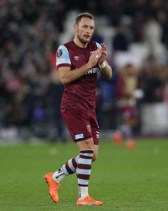 . - West Ham United v Olympiakos, UEFA Europa League - Group A, The London Stadium, London, UK. - 9th November 2023. Vladimir Coufal of West Ham United. - West Ham United v Olympiakos, UEFA Europa League - Group A, The London Stadium, London, UK. - 9th November 2023. London London Stadium UK Copyright: xDanxWeirx CP_West_Ham_United_Olympiakos_74