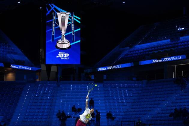 Foto Marco Alpozzi LaPresse 10 Novembre 2023 Torino - Italia - - Tennis Nitto ATP, Tennis Herren Finals - Practice Djokovic Vs Alcaraz Nella foto: Carlos Alcaraz (Spain) November 10, 2023 Turin - Italy - Sport - Tennis Nitto ATP Finals - Practice Djokovic Vs Alcaraz In the pic: Carlos Alcaraz (Spain)  Copyright: xMarcoxAlpozzi LaPressex