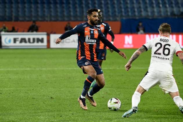 Mousa TAMARI (MHSC) Match Montpellier Herault SC vs. OGC Nice pour la 12eme journee de la Ligue 1 Uber Eats au Stade de la Mosson, le 10 novembre 2023. FOOTBALL : Montpellier Herault SC vs. OGC Nice - Ligue 1 Ubert Eats ValentinaClaret Panoramic 