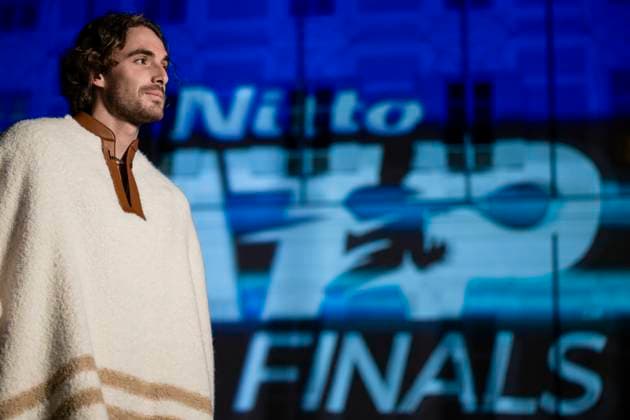 Nitto ATP, Tennis Herren Finals 2023 - Blue Carpet Stefanos Tsitsipas of Greece looks on during the Blue Carpet of the Nitto ATP Finals 2023. Turin Italy Copyright: xNicolòxCampox