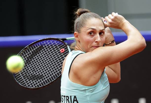 TENNIS - Billie Jean King Cup, AUT vs MEX SCHWECHAT,AUSTRIA,11.NOV.23 - TENNIS - Billie Jean King Cup, play off, Austria vs Mexico. Image shows Tamira Paszek (AUT).  GEPAxpictures xWalterxLuger