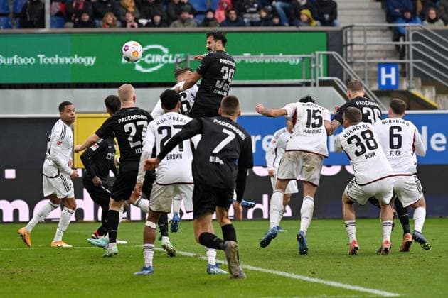 Paderborn, Home Deluxe Arena, 11.11.23, GER, Herren, 2.Bundesliga, Saison 2023-2024, SC Paderborn 07 - 1.FC Nuernberg Bild: Torchance Adriano GRIMALDI (Paderborn) Only for editorial use! DFL regulations prohibit any use of photographs as image sequences and or quasi-video. NRW Deutschland