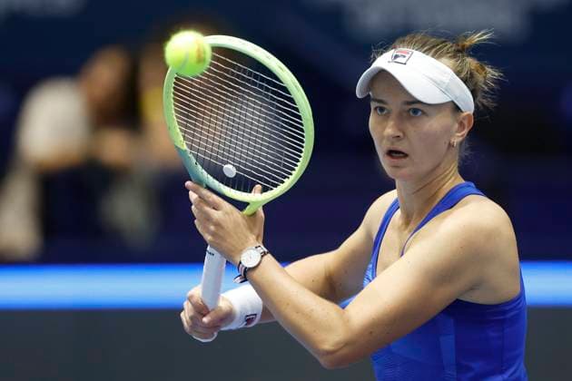 Czech tennis player Barbora Krejcikova in action during the women s Billie Jean King Cup 2023 match Czech Republic vs Canada in Sevilla, Spain, November 11, 2023. (CTKxPhoto PavelxLebeda) CTKPhotoF202311110021901  CTKPhotoF202311110021901