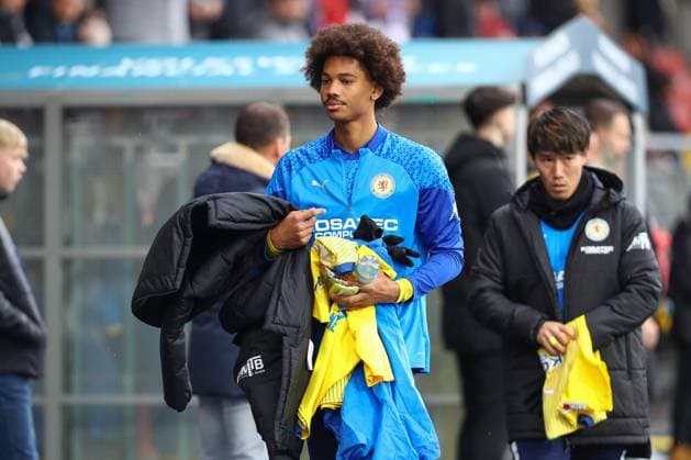 11.11.2023, xtgx, Fussball 2. Bundesliga, Fussball 2. Bundesliga, Eintracht Braunschweig - VfL Osnabrueck emspor, v.l. Sidi Sane (Braunschweig, 24) als Ersatzspieler (DFL DFB REGULATIONS PROHIBIT ANY USE OF PHOTOGRAPHS as IMAGE SEQUENCES and or QUASI-VIDEO) Braunschweig