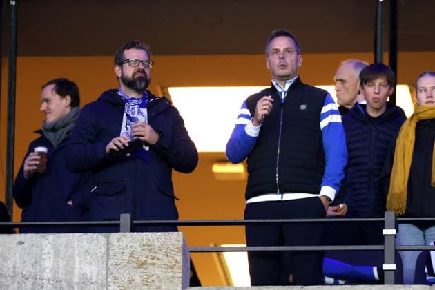 DEU, DFL, 2. FBL, Hertha BSC vs. Karlsruher SC, 11.11.2023, Berliner Olympiastadion, Berlin, DEU, DFL, 2. FBL, Hertha BSC vs. Karlsruher SC, im Bild DFL - regulations prohibit any use of Photographs as image sequences and or quasi-video Foto: Juergen Engler nordphoto GmbH