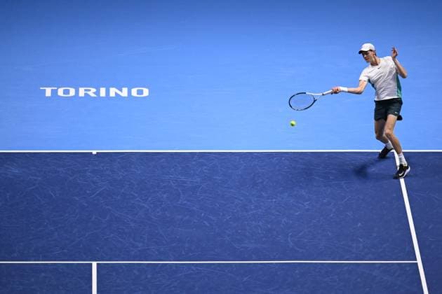 Foto Marco Alpozzi LaPresse 12 Novembre 2023 Torino - Italia - - Tennis Nitto ATP, Tennis Herren Finals - Jannik SINNER (ITA) vs Stefanos TSITSIPAS (GRE) Nella foto: Jannik Sinner (Italia) November 12, 2023 Turin - Italy - Sport - Tennis Nitto ATP Finals - Jannik SINNER (ITA) vs Stefanos TSITSIPAS (GRE) In the pic: Jannik Sinner (Italia)  Copyright: xMarcoxAlpozzi LaPressex