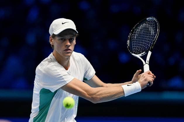 Foto Marco Alpozzi LaPresse 12 Novembre 2023 Torino - Italia - - Tennis Nitto ATP, Tennis Herren Finals - Jannik SINNER (ITA) vs Stefanos TSITSIPAS (GRE) Nella foto: Jannik Sinner (Italia) November 12, 2023 Turin - Italy - Sport - Tennis Nitto ATP Finals - Jannik SINNER (ITA) vs Stefanos TSITSIPAS (GRE) In the pic: Jannik Sinner (Italia)  Copyright: xMarcoxAlpozzi LaPressex