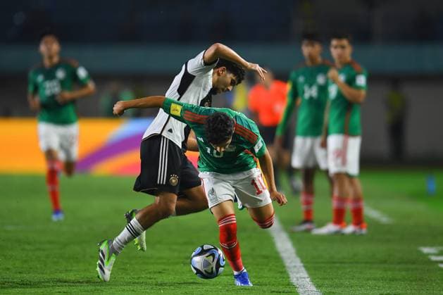 RECORD DATE NOT STATED FIFA U-17 World Cup Indonesia 2023 Mexico 1-3 Germany Gael Alvarez of Mexico during the game Mexico vs Germany, corresponding to Group F of the FIFA U-17 World Cup Indonesia 2023, at Si Jalak Harupat Stadium, on November 12, 2023. <br><br> Gael Alvarez de Mexico durante el partido Mexico vs Alemania, correspondiente al Grupo F de la Copa Mundial de la FIFA Sub-17 Indonesia 2023, en el Estadio Si Jalak Harupat Stadium, el 12 de Noviembre de 2023. BANDUNG INDONESIA INDONESIA  Copyright: xAdrianxMaciasx 20231112101347_FWC_U17_GF_MEX_GER_ALVAREZ113