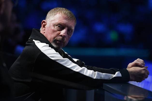Foto Marco Alpozzi LaPresse 12 Novembre 2023 Torino - Italia - - Tennis Nitto ATP, Tennis Herren Finals - Novak DJOKOVIC (SRB) vs Holger RUNE (DEN) Nella foto: Boris Becker November 12, 2023 Turin - Italy - Sport - Tennis Nitto ATP Finals - Novak DJOKOVIC (SRB) vs Holger RUNE (DEN) In the pic: Boris Becker  Copyright: xMarcoxAlpozzi LaPressex
