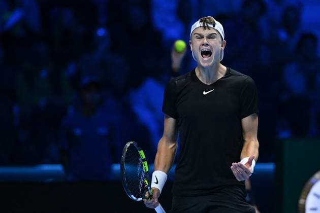 Sport Themen der Woche KW45 Sport Bilder des Tages Nitto ATP, Tennis Herren Finals - Turin Holger Rune (DEN) during his first round match at the 2023 Nitto ATP Finals in Turin, Italy on November 13, 2023. Photo by Corinne Dubreuil ABACAPRESS.COM Turin Italy  Copyright: xDubreuilxCorinne ABACAx