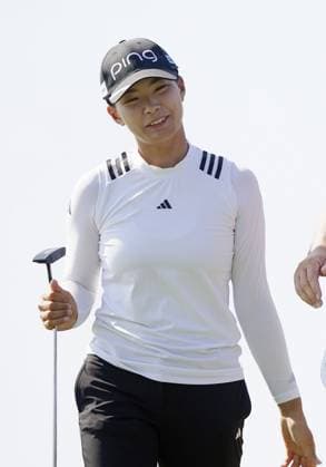 Golf: Annika Japan s Hinako Shibuno finishes the final round of the Annika golf tournament on Nov. 12, 2023, at Pelican Golf Club in Belleair, Florida.  A14AA0002128940P