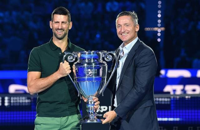 November 13, 2023, Turin: Novak Djokovic of Serbia awarded as number one in the world ranking during the Nitto ATP, Tennis Herren Finals 2023 tennis tournament at the Pala Alpitour arena in Turin, Italy, 13 November 2023. ANSA ALESSANDRO DI MARCO Atp Finals, Djokovic ho vinto contro giocatore incredibile  - ZUMAa110 20231113_zaf_a110_005 Copyright: xAlessandroxDixMarcox