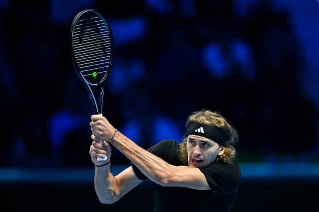 Foto Marco Alpozzi LaPresse 13 Novembre 2023 Torino - Italia - - Tennis Nitto ATP, Tennis Herren Finals - Carlos ALCARAZ (ESP) vs Alexander ZVEREV (GER) Nella foto: Alexander Zverev (Germany) November 13, 2023 Turin - Italy - Sport - Tennis Nitto ATP Finals - Carlos ALCARAZ (ESP) vs Alexander ZVEREV (GER) In the pic: Alexander Zverev (Germany)  Copyright: xMarcoxAlpozzi LaPressex