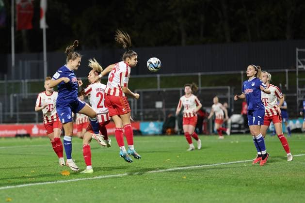 Google Pixel Frauen-Bundesliga 2023-2024, 1. FC Köln - TSG Hoffenheim Tor zum 0:1 für TSG Hoffenheim durch Mara Alber (TSG, 11) Köln Franz-Kremer-Stadion Nordrhein-Westfalen Deutschland