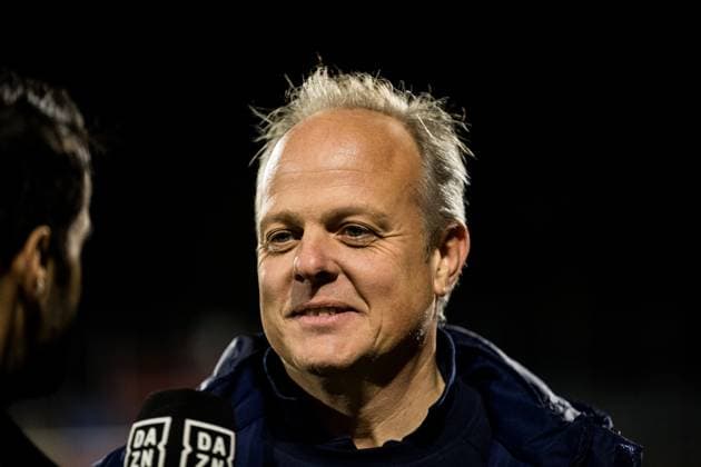 GOOGLE Pixel Frauen-Bundesliga: 1. FC Koeln - TSG Hoffenheim; 13.11.2023 Daniel Weber (Trainer 1. FC Koeln) im DAZN Interview GOOGLE Pixel Frauen-Bundesliga: 1. FC Koeln - TSG Hoffenheim, Koeln, Franz-Kremer-Stadion DFB REGULATIONS PROHIBIT ANY USE OF PHOTOGRAPHS AS IMAGE SEQUENCES AND OR QUASI-VIDEO. Copyright: xBEAUTIFULxSPORTS Wunderlx