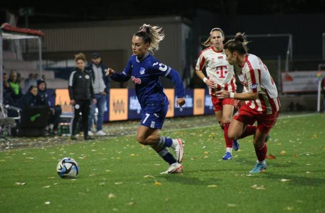 13.11.2023, xgrfx, Fussball 1.Bundesliga Damen, 1. FC Köln - TSG Hoffenheim emspor, v.l. Ereleta Memeti (TSG Hoffenheim) (DFL DFB REGULATIONS PROHIBIT ANY USE OF PHOTOGRAPHS as IMAGE SEQUENCES and or QUASI-VIDEO) Köln