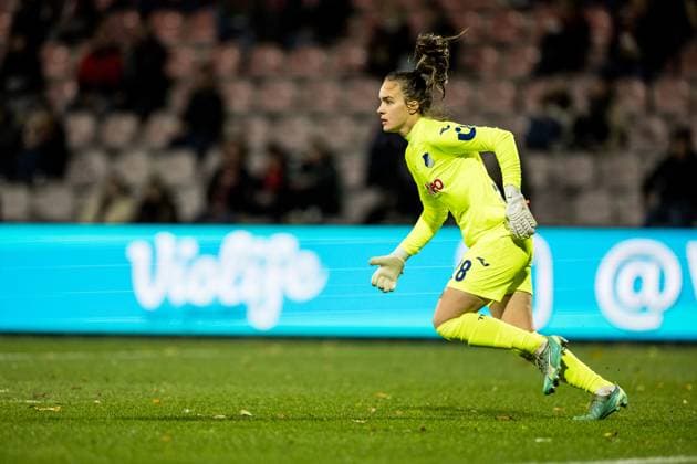 GOOGLE Pixel Frauen-Bundesliga: 1. FC Koeln - TSG Hoffenheim; 13.11.2023 Lina von Schrader (TSG Hoffenheim, 28) GOOGLE Pixel Frauen-Bundesliga: 1. FC Koeln - TSG Hoffenheim, Koeln, Franz-Kremer-Stadion DFB REGULATIONS PROHIBIT ANY USE OF PHOTOGRAPHS AS IMAGE SEQUENCES AND OR QUASI-VIDEO. Copyright: xBEAUTIFULxSPORTS Wunderlx