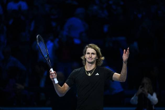 Nitto ATP, Tennis Herren Finals - Turin Alexander Zverev (GER) during his first round match at the 2023 Nitto ATP Finals in Turin, Italy, on November 13, 2023. Photo by Corinne Dubreuil ABACAPRESS.COM Turin Italy  Copyright: xDubreuilxCorinne ABACAx