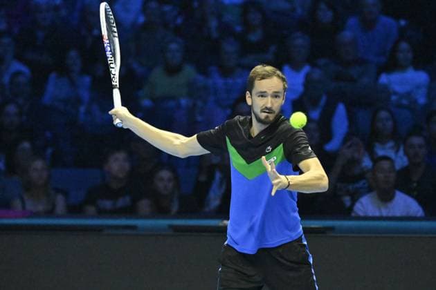 Tennis - Nitto ATP, Tennis Herren Finals Torino 2023 - Daniil Medvedev - Russie TENNIS : Nitto Atp Finals Torino 2023 - 13 11 2023 - ChrysleneCaillaud Panoramic 