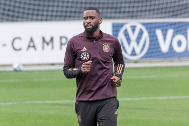 Training Deutsche Fussball Nationalmannschaft, DFB Campus, 14.11.2023 Antonio Rüdiger (Deutsche Fussball Nationalmannschaft), Training Deutsche Fussball Nationalmannschaft, Frankfurt, DFB Campus, 14.11.2023 Copyright: xBEAUTIFULxSPORTS Gawlikx