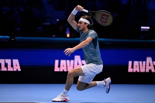 Foto Marco Alpozzi LaPresse 14 Novembre 2023 Torino - Italia - - Tennis Nitto ATP, Tennis Herren Finals - Stefanos TSITSIPAS (GRE) vs Holger RUNE (DEN) Nella foto: Stefanos Tsitsipas (Greece) November 14, 2023 Turin - Italy - Sport - Tennis Nitto ATP Finals - Stefanos TSITSIPAS (GRE) vs Holger RUNE (DEN) In the pic: Stefanos Tsitsipas (Greece)  Copyright: xMarcoxAlpozzi LaPressex