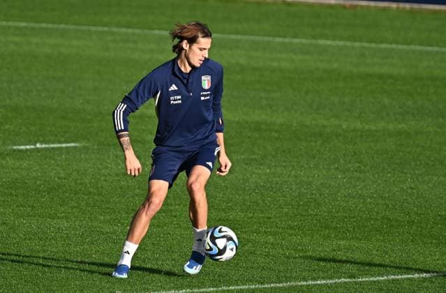 November 14, 2023, Florence, Italy: Italian player Andrea Colpani during a training session of the Italian national soccer team at the Coverciano traning centre near Florence, Italy, 14 November 2023..ANSA CLAUDIO GIOVANNINI UEFA EURO, EM, Europameisterschaft,Fussball 2024 Qualifiers  - ZUMAa110 20231114_zaf_a110_017 Copyright: xClaudioxGiovanninix