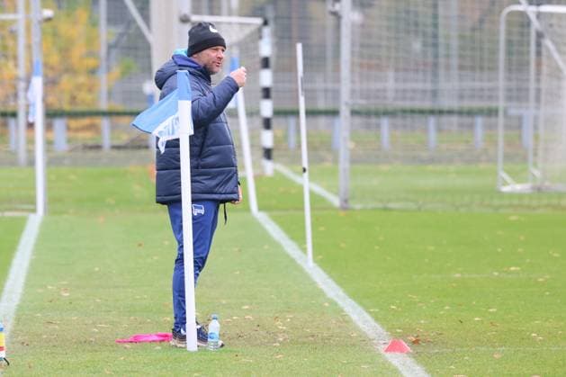 DEU, DFL, 2. FBL Hertha BSC, Training, 15.11.2023, Sportforum, Berlin, DEU, DFL, 2. FBL Hertha BSC, Training, im Bild Cheftrainer Pal Dardai (Hertha BSC Berlin) DFL - regulations prohibit any use of Photographs as image sequences and or quasi-video Foto: Juergen Engler nordphoto GmbH