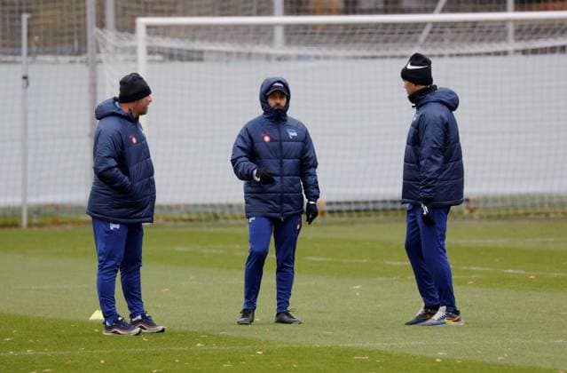 eutschland, Berlin, Sportpark, GER, 2.FBL, Hertha BSC, Saison 2023 24, Training, Foto:Pál Dárdai,Trainer Hertha BSC, Admir Hamzagic, Co-Trainer, Tamás Bódog, Co-Trainer