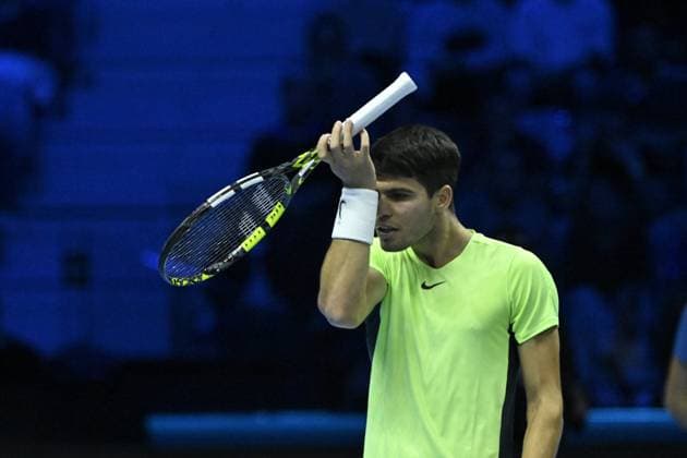 Tennis - Nitto ATP, Tennis Herren Finals Torino 2023 - Carlos Alcaraz - Espagne TENNIS : Nitto Atp Finals Torino 2023 - 15 11 2023 - ChrysleneCaillaud Panoramic 