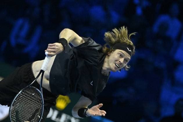Tennis - Nitto ATP, Tennis Herren Finals Torino 2023 - Andrev Rublev - Russie TENNIS : Nitto Atp Finals Torino 2023 - 15 11 2023 - ChrysleneCaillaud Panoramic 