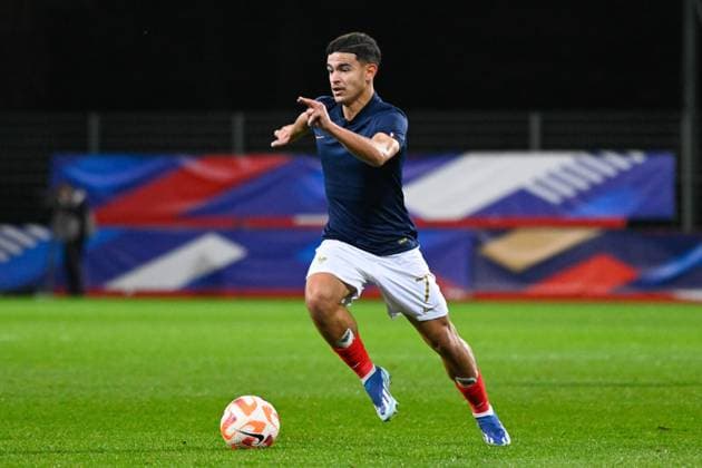 Benama ( 7 - France ) during the match between France and Estonia U19 at Stade de la Source on November 15, 2023 in Orleans, France. ( Photo by federico pestellini panoramic ) - FOOTBALL : France vs Estonie U19 - Orleans - 15 11 2023 FedericoPestellini Panoramic 
