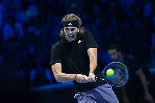 Nitto ATP, Tennis Herren Finals - Turin Alexander Zverev (GER) during his second round match at the 2023 Nitto ATP Finals in Turin, Italy, on November 15, 2023. Photo by Corinne Dubreuil ABACAPRESS.COM Turin Italy  Copyright: xDubreuilxCorinne ABACAx