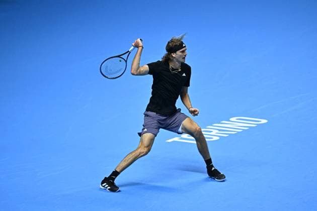 Nitto ATP, Tennis Herren Finals - Turin Alexander Zverev (GER) during his second round match at the 2023 Nitto ATP Finals in Turin, Italy, on November 15, 2023. Photo by Corinne Dubreuil ABACAPRESS.COM Turin Italy  Copyright: xDubreuilxCorinne ABACAx