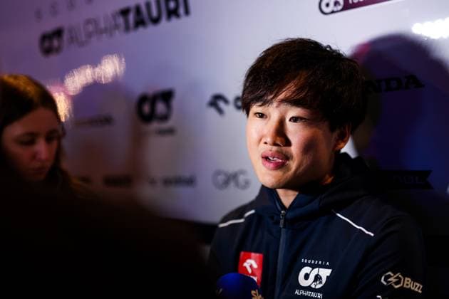 TSUNODA Yuki (jap), Scuderia AlphaTauri AT04, portrait during the 2023 Formula 1 Heineken Silver Las Vegas Grand Prix, 21th round of the 2023 Formula One World Championship, WM, Weltmeisterschaft from November 17 to 19, 2023 on the Las Vegas Strip Circuit, in Las Vegas, USA - F1 - LAS VEGAS GRAND PRIX 2023 DPPI Panoramic  00123046_AV3_3599