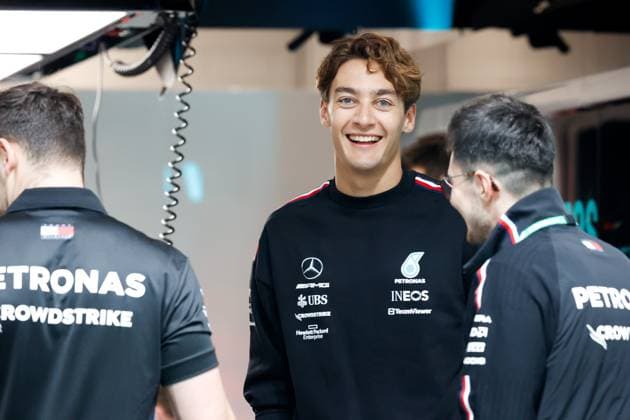 63 George Russell (GBR, Mercedes-AMG Petronas F1 Team), F1 Grand Prix of Las Vegas at Las Vegas Strip Circuit on November 15, 2023 in Las Vegas, United States of America. (Photo by HOCH ZWEI) Las Vegas United States of America