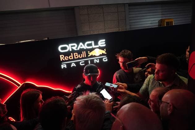 FORMULA 1 HEINEKEN SILVER LAS VEGAS GRAND PRIX 2023 15.11.2023, Las Vegas Street Circuit, Las Vegas, FORMULA 1 HEINEKEN SILVER LAS VEGAS GRAND PRIX 2023 ,im Bild Max Verstappen (NLD), Oracle Red Bull Racing stellt sich den Fragen der Journalisten.
