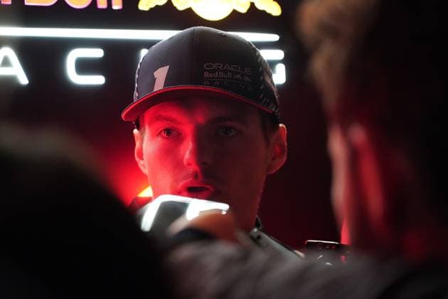 15.11.2023, Las Vegas Street Circuit, Las Vegas, FORMULA 1 HEINEKEN SILVER LAS VEGAS GRAND PRIX 2023 ,im Bild Max Verstappen (NLD), Oracle Red Bull Racing stellt sich den Fragen der Journalisten. Las Vegas Las Vegas Street Circuit United States